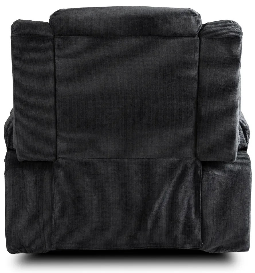 Elektromosan Vezérelhető Masszázsfunkciós Relaxfotel Sötétszürke Színben. JASPER