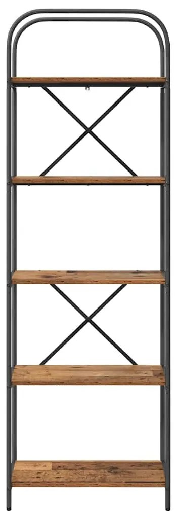 Könyvespolc Régi fa 60 x 30 x 183 cm Faanyag