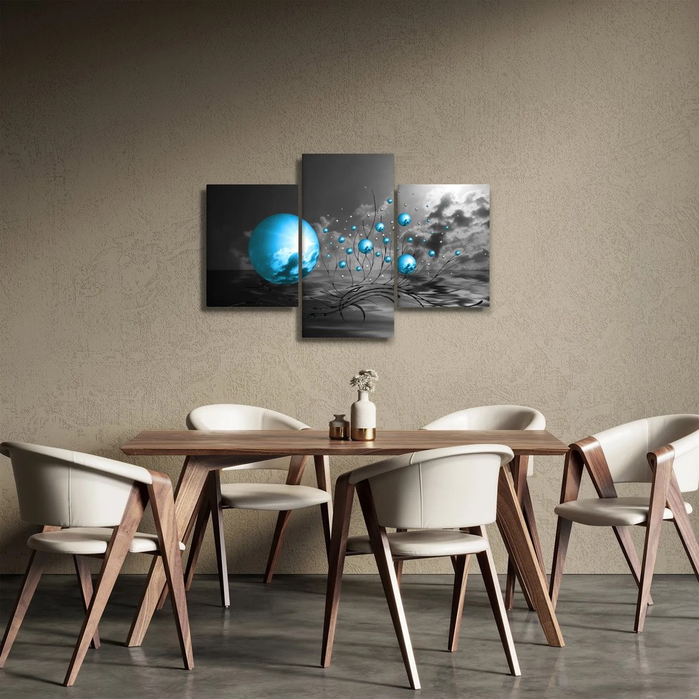 Sötétkék gömbök képe (90x60 cm)