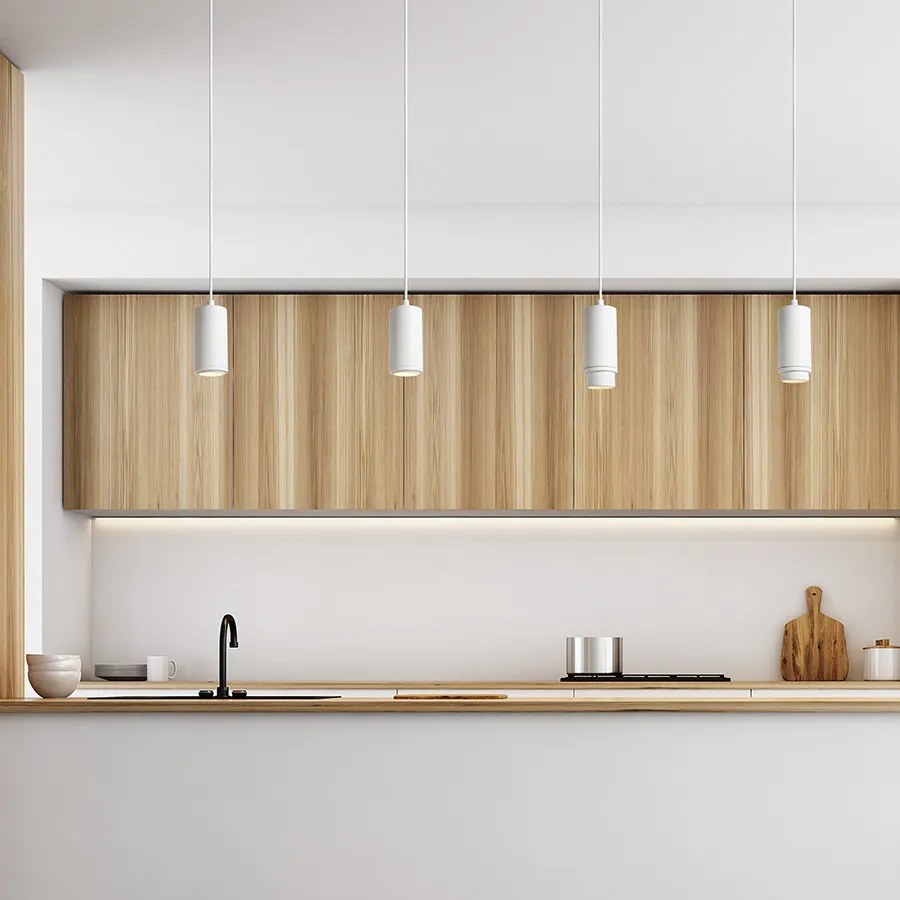 RENDL OPTIMUS závěsná bílá 230V LED GU10 9W 10 50°