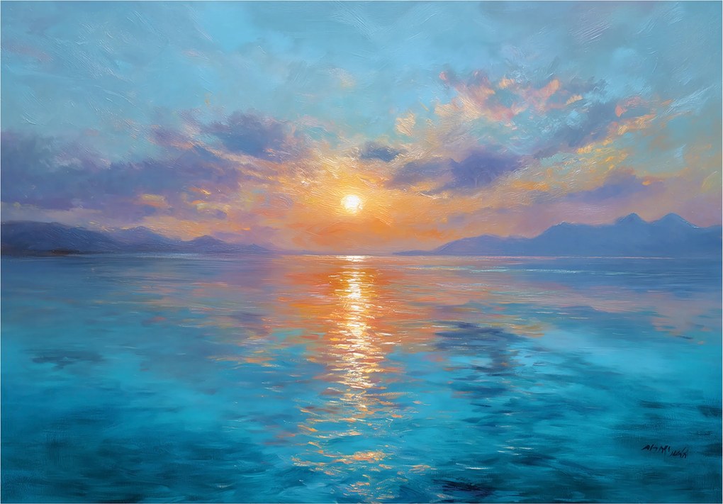 Fotótapéta Tájkép Óceán Nap Hálószoba Nappali Tapéta Flizelina 200x140