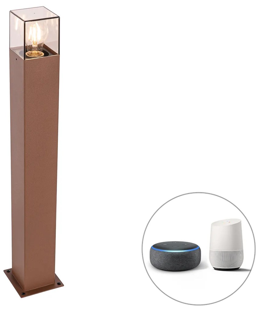 Okos álló kültéri lámpa rozsdabarna 70 cm WiFi-vel P45 - Denmark