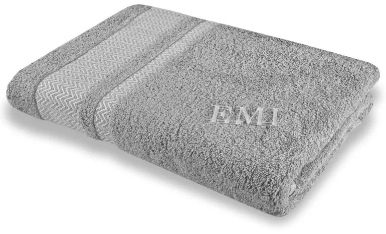 EMI Ates szürke pamut fürdőlepedő 70x140 cm