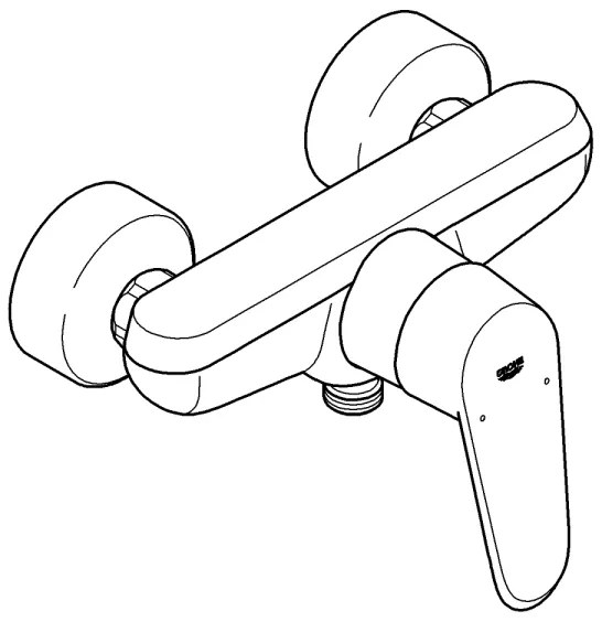 GROHE 33569002 - EURODISC COSMOPOLITAN DN 15 zuhanycsaptelep, fényes króm