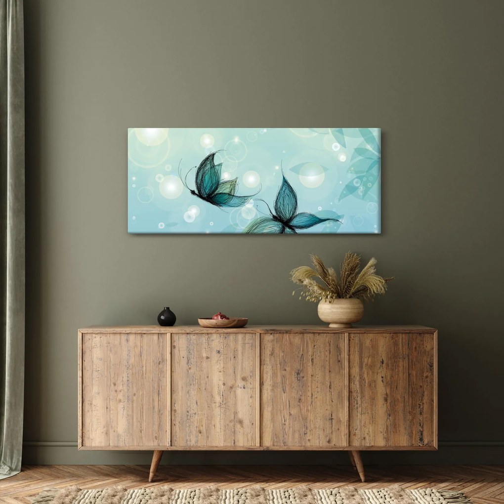 Kép - kék pillangók (120x50 cm)