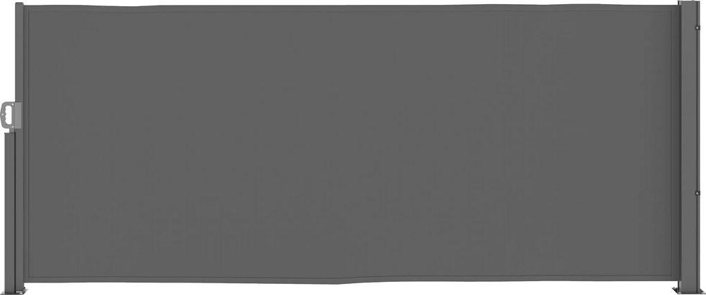 Outsunny Összecsukható Oldalsó Napernyő - Magánéleti Képernyő Falra Szerelhető - Bevonatos Oldalsó Napernyő - Szélvédő 300x140cm - Erkély, Terasz, Ker