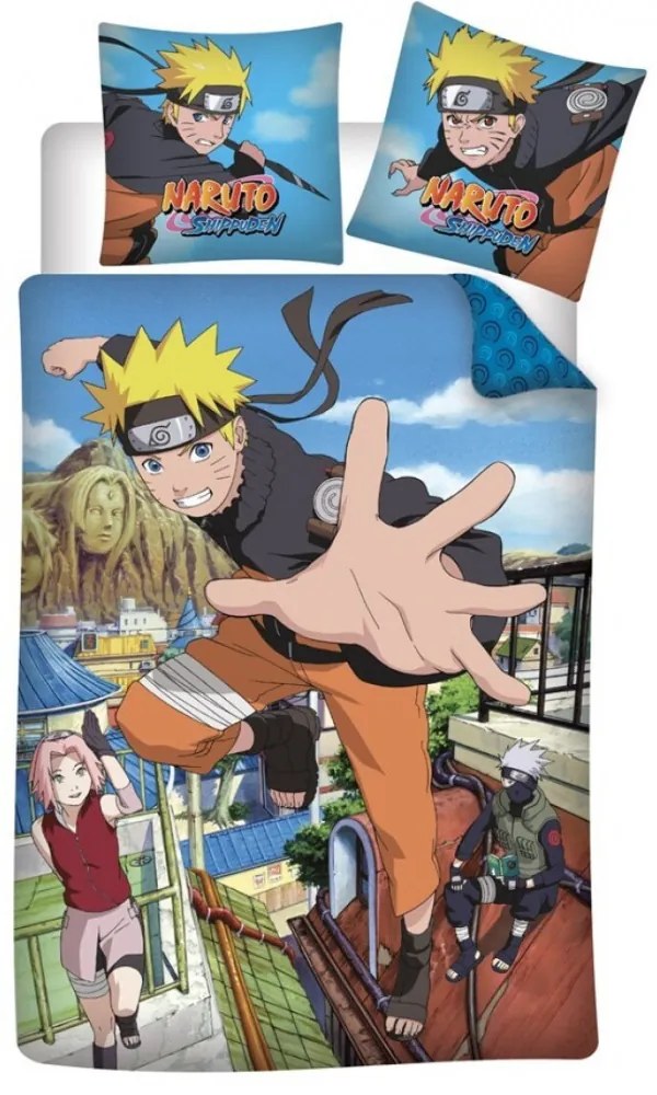 Naruto Hidden Leaf ágyneműhuzat 140×200cm, 65×65 cm