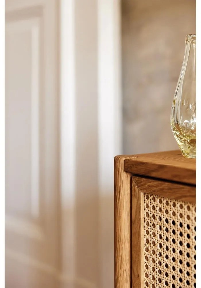 Alacsony tölgyfa komód 97x69 cm Pola - The Beds