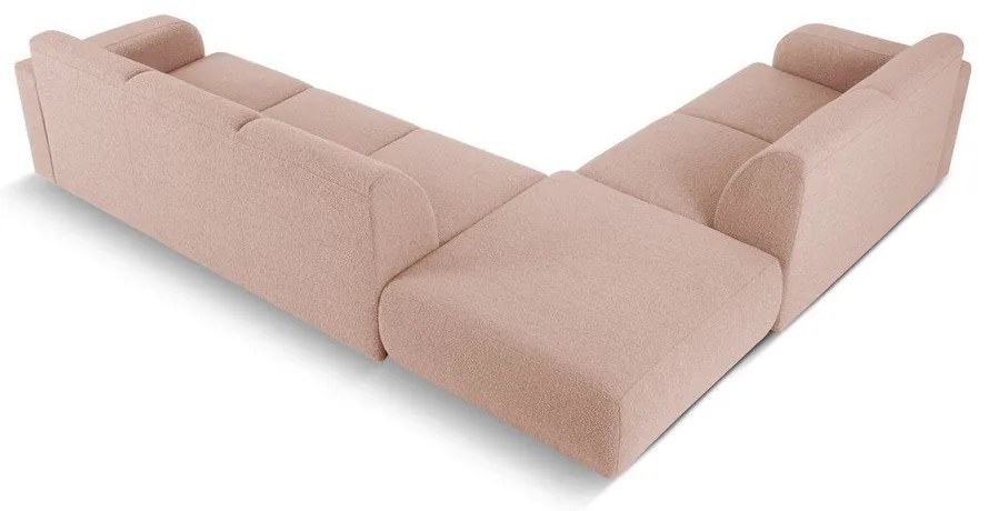 Rózsaszín buklé sarokkanapé (bal oldali) Molino – Micadoni Home