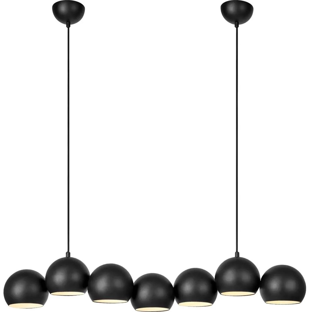 Markslöjd 108860 - Csillár zsinóron CUPOLO 7xE14/40W/230V fekete