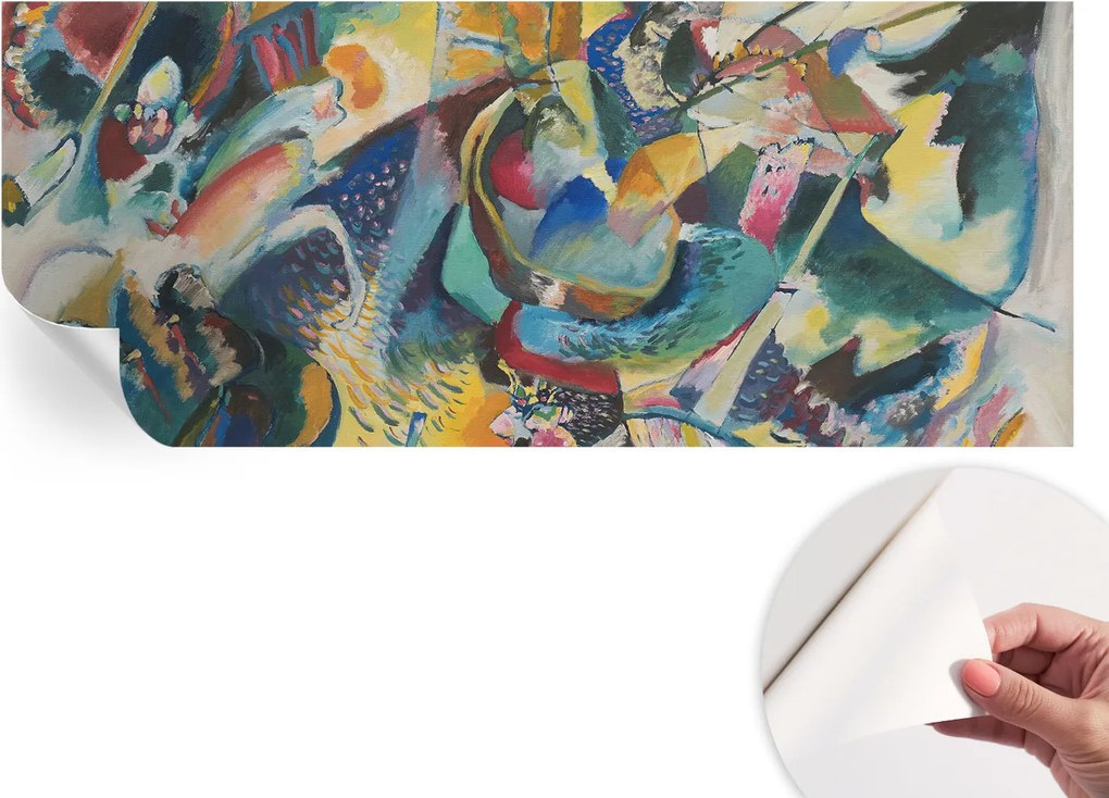 Dekoratív öntapadós fotótapéta irodába Színes absztrakt 250x104 cm