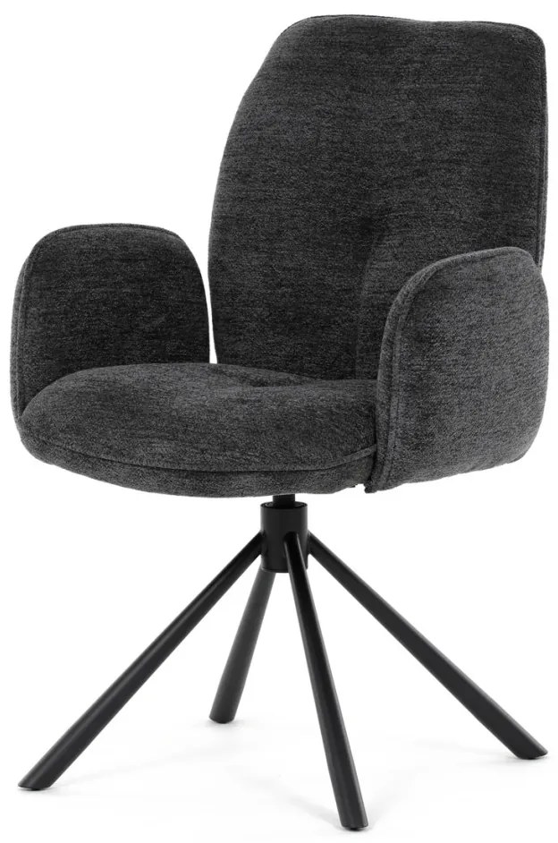 Scaun de sufragerie rotativ, culoare neagră. DCH-D1330 BK2