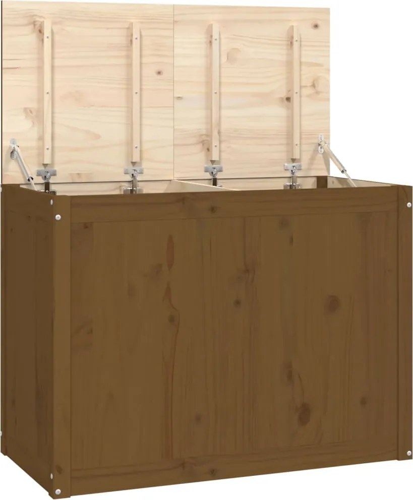 vidaXL mézbarna tömör fenyőfa szennyestartó láda 88,5 x 44 x 66 cm