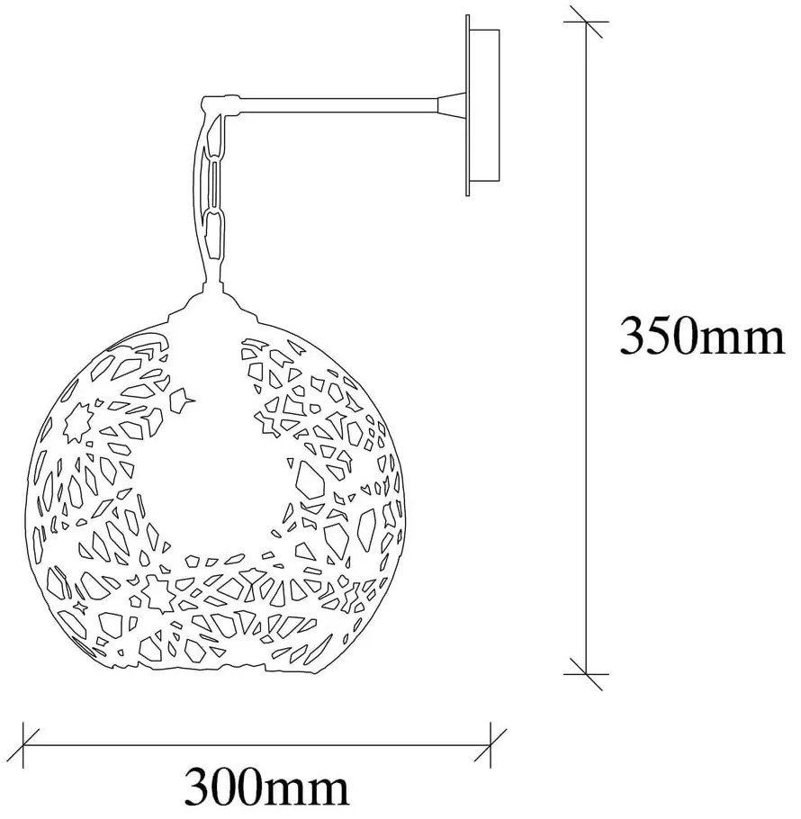 Fekete fali lámpa ø 25 cm Fellini – Opviq lights