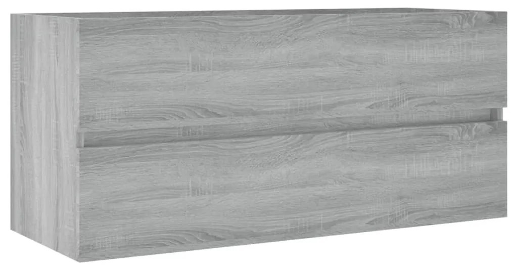 Szürke sonoma színű szerelt fa éjjeliszekrény 100x38,5x45 cm