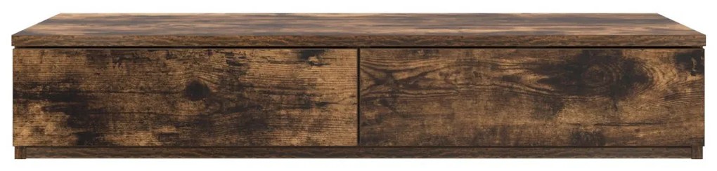 Fiókos Éjjeli Asztal Füstölt Tölgy 80x36,5x16,5 cm Műszaki Fa
