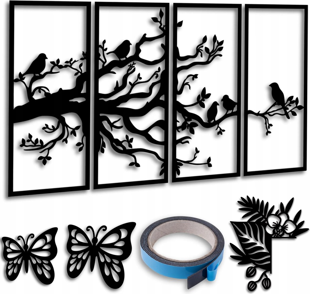 Vászonkép Áttört 175x84 cm Dekorációs Panel Nappali Képek Falra Levelek