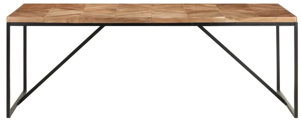 tömör akác és mangófa étkezőasztal 200 x 90 x 76 cm