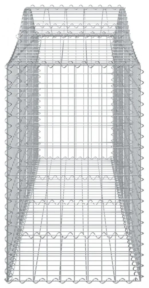 2 db íves horganyzott vas gabion kosár 200x50x80/100 cm
