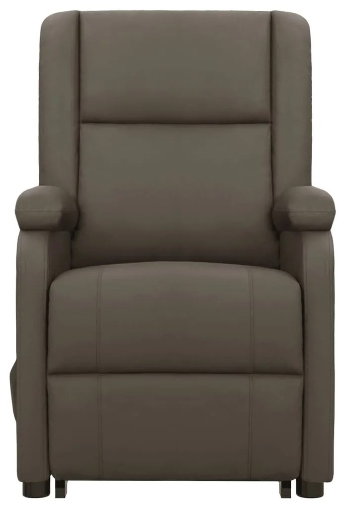 Szürke műbőr felállást segítő fotel