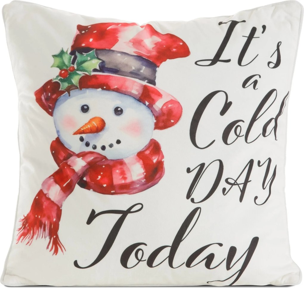 Karácsonyi díszpárnahuzat 126 45x45 hóember