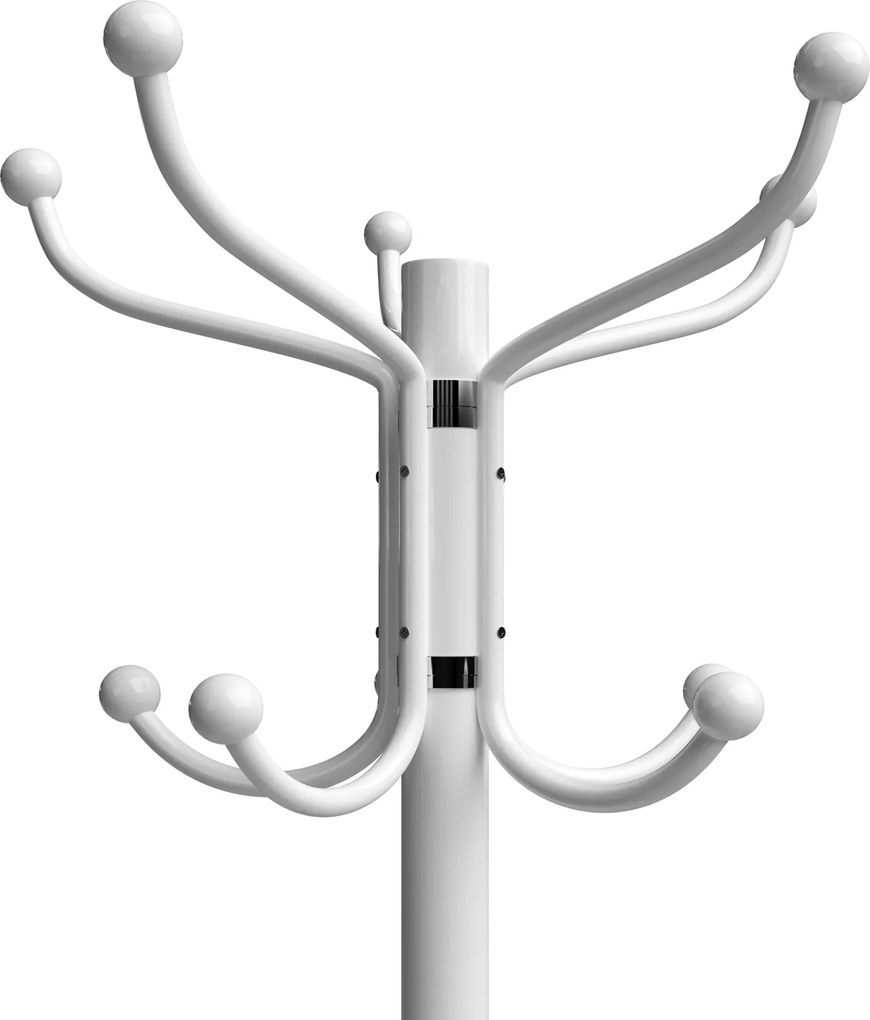 Casaria® Álló ruhafogas – fehér 173 cm