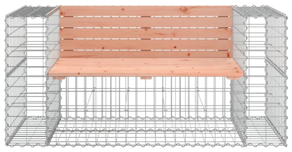 tömör duglászfenyő gabion kerti pad 143 x 71 x 65,5 cm