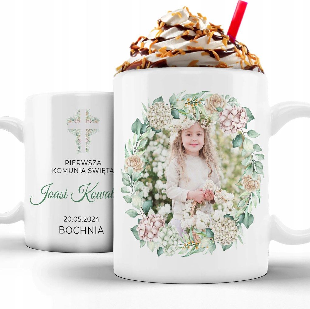 Bögre Személyre szabott áldozási Ajándék elsőáldozásra Fotó