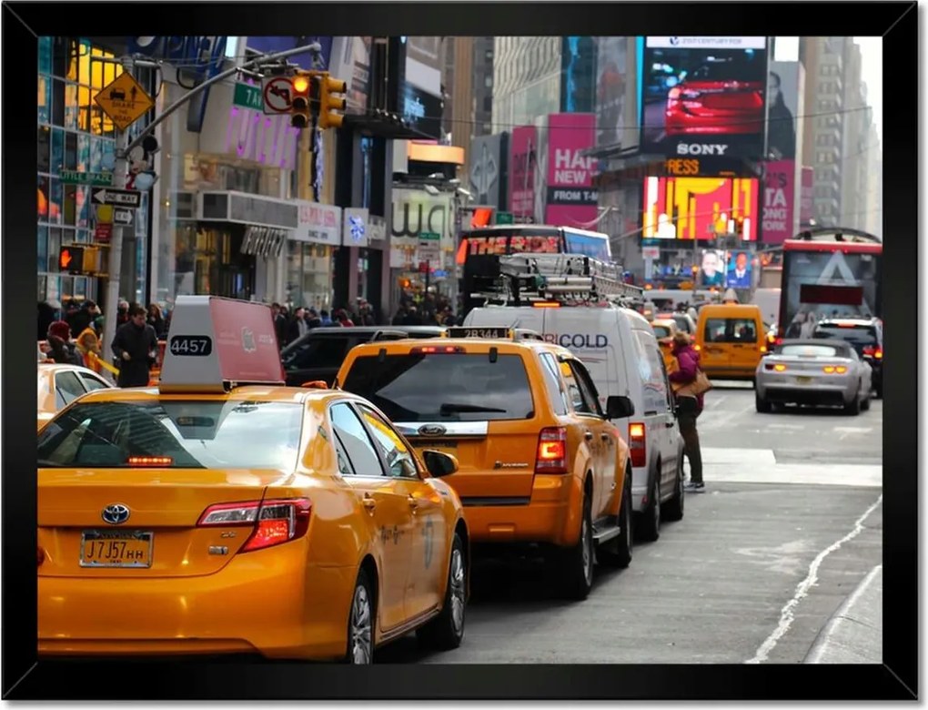 Poszterek keretben 40x30 New York taxik
