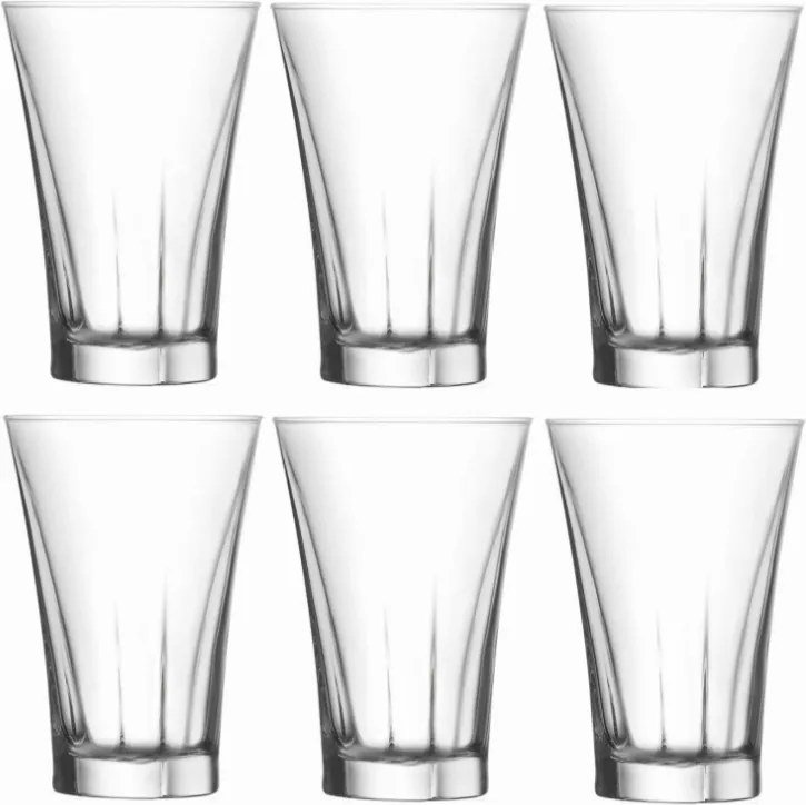 Lav Truva 6 darabos pohárkészlet italokhoz, vízhez, üdítőkhöz. Poharak 350 ml