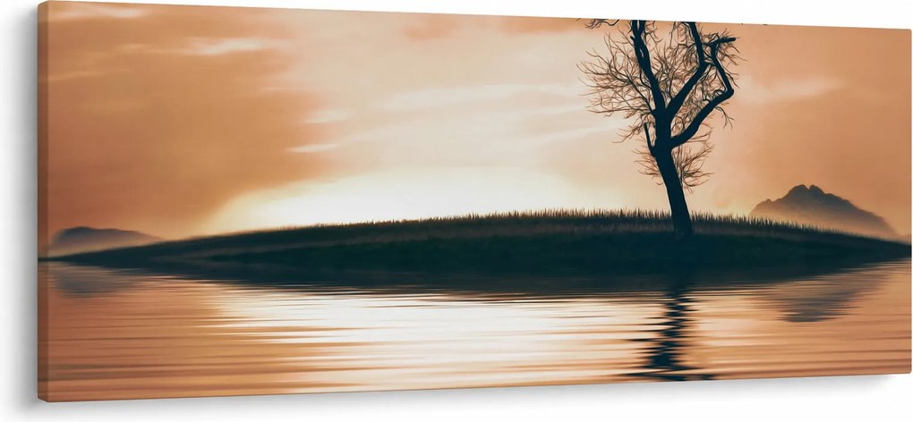 Egy fa képe egy szigeten (120x50 cm)