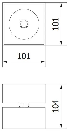 Lámpa Mennyezeti BIANCO 8W, 680lm, AC220-240V,50/60 Hz,Ra≥80,IP20,36°,2700/3300/4000K, kocka, fekete