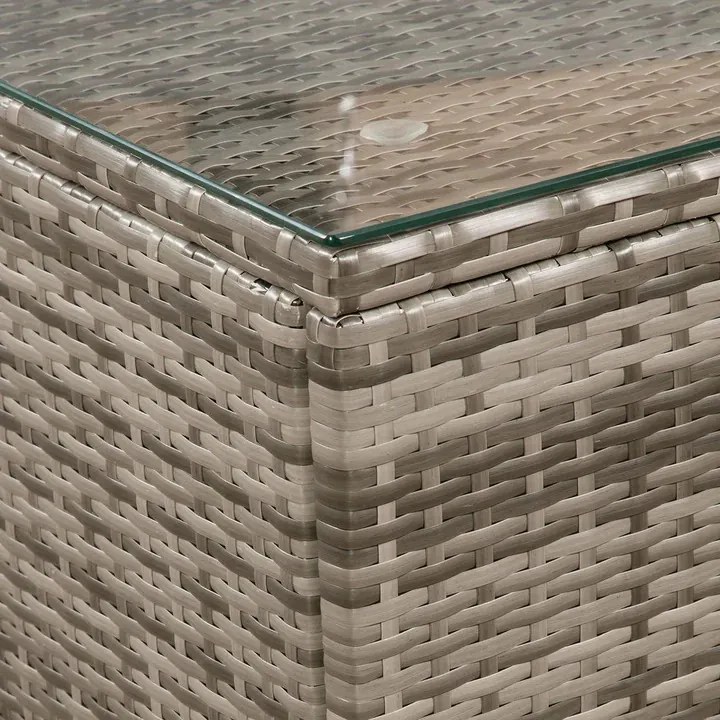 Juskys Nassau kerti rattan bútor szett - bézs-szürke