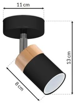 Spotlámpa JOKER BLACK WOOD 1xGU10/8W/230V