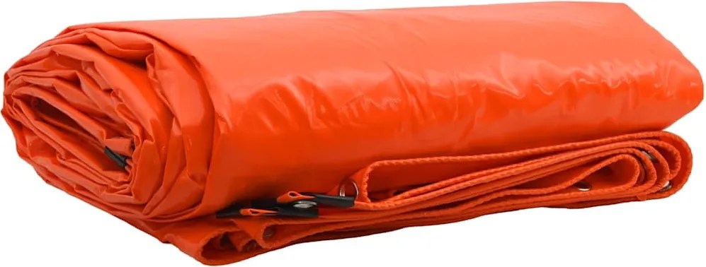 vidaXL Ponyva 650g / m² Narancssárga 3 x 3 m Vászon PVC bevonattal