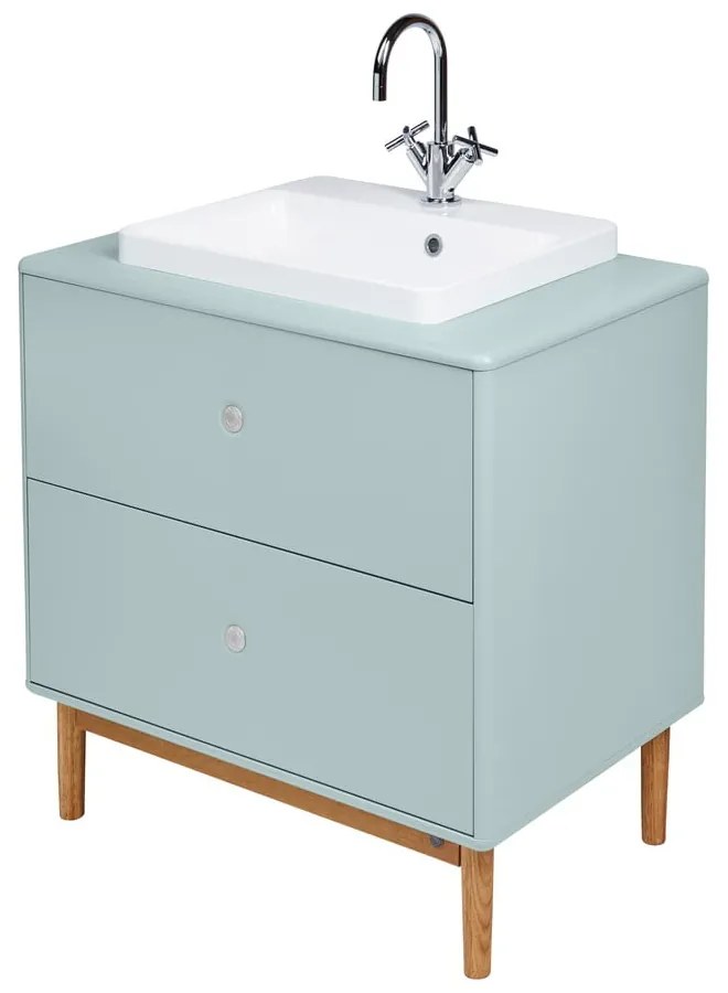Color Bath világoszöld szekrény mosdókagylóval, csaptelep nélkül 80x62 cm - Tom Tailor for Tenzo