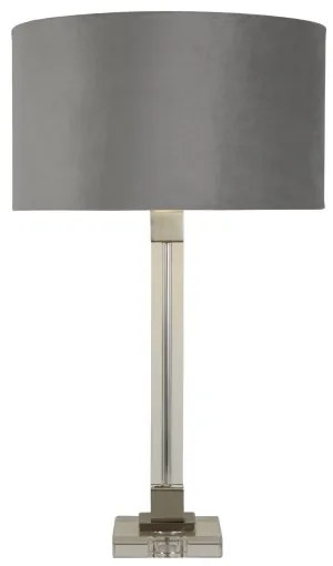 Searchlight EU67521GY - Asztali lámpa SCARBOROUGH 1xE27/60W/230V szürke