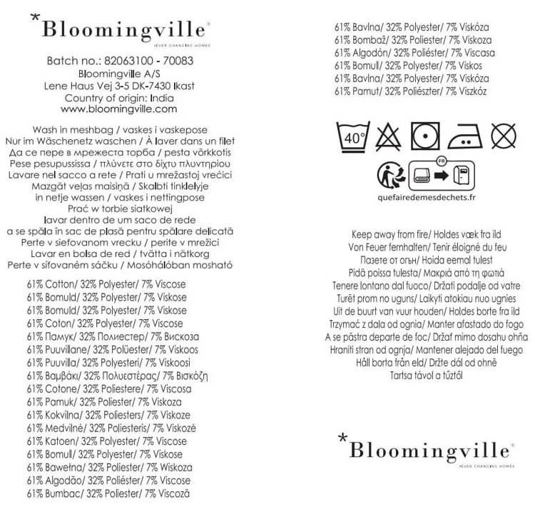 Barna újrahasznosított pamut takaró 130x160 cm Anniversary – Bloomingville