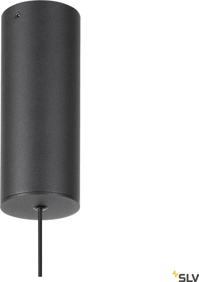 SLV 1003436 HELIA Hengeres Függesztett Lámpa Fekete, Átlátszó LED IP20