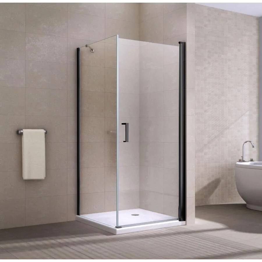 Rubio Black zuhanykabin 100x100, 195cm, 6mm, NANO