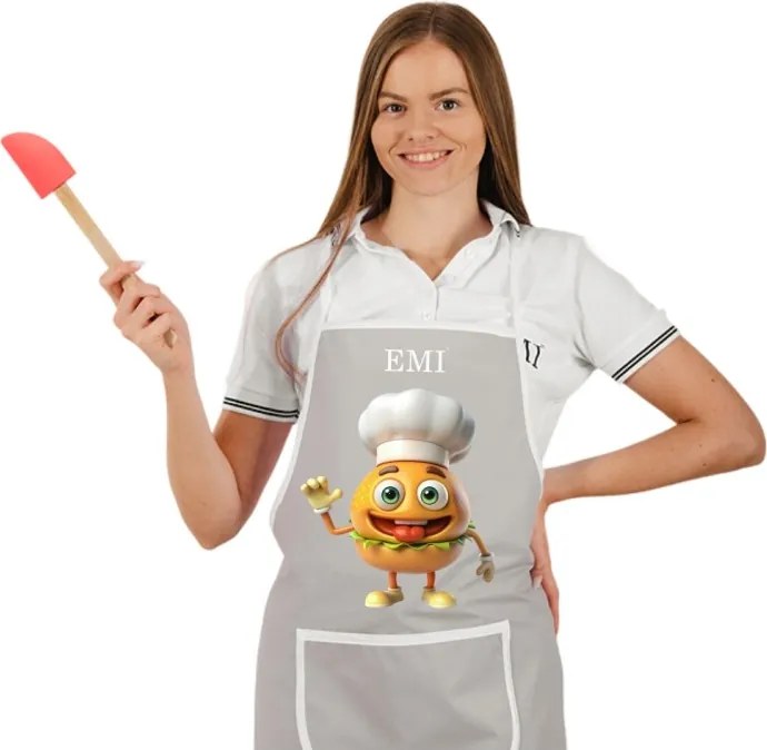 EMI Burger konyhai kötény, Szürke