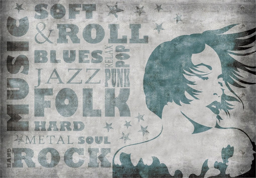 Fotótapéta Zene Jazz Pop Rock Nő Stílus 250x175 Kreatív +ragasztó