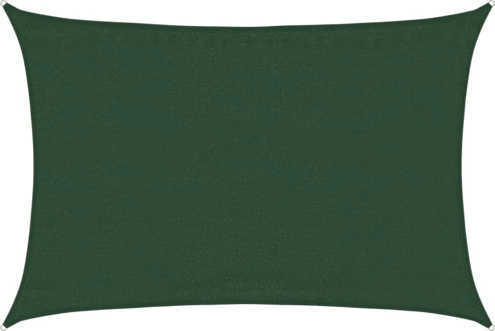 vidaXL sötétzöld HDPE napvitorla 160 g/m² 3,5 x 4,5 m