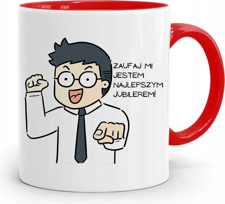 Ékszerésznek Piros Bögre Bízz Bennem Ajándék fényképes nyomtatással