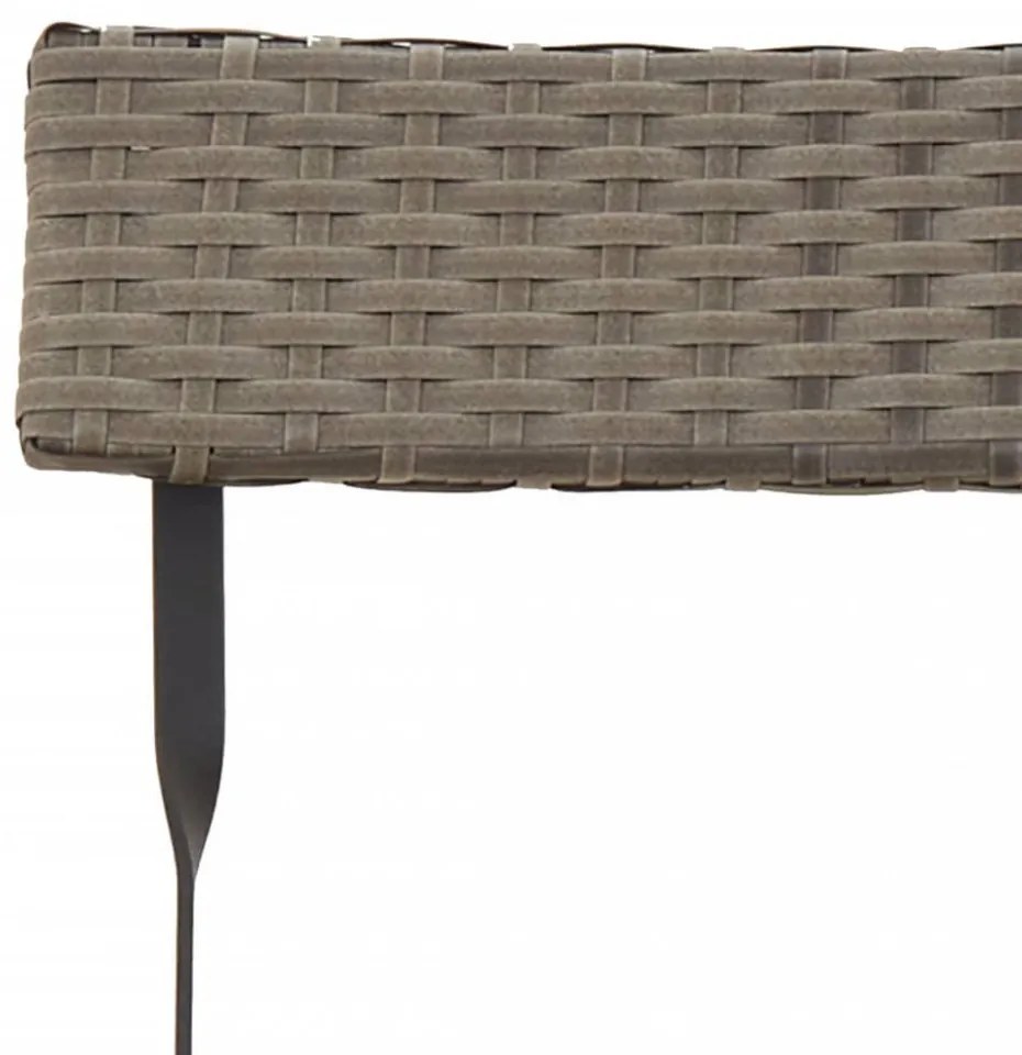 2 db szürke polyrattan összecsukható bisztrószék