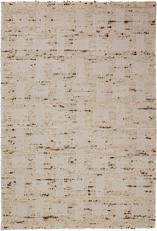 Natúr színű kézi szövésű gyapjúkeverék szőnyeg 140x200 cm Rova Blend – Flair Rugs