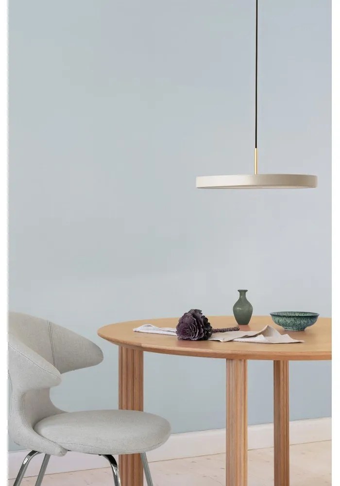 Krémszínű LED dimmelhető függőlámpa fém búrával ø 43 cm Asteria Plus Medium – UMAGE