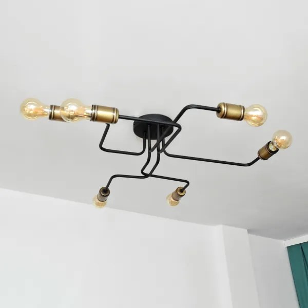 LED Felületre szerelhető csillár TUBE 6xE27/15W/230V