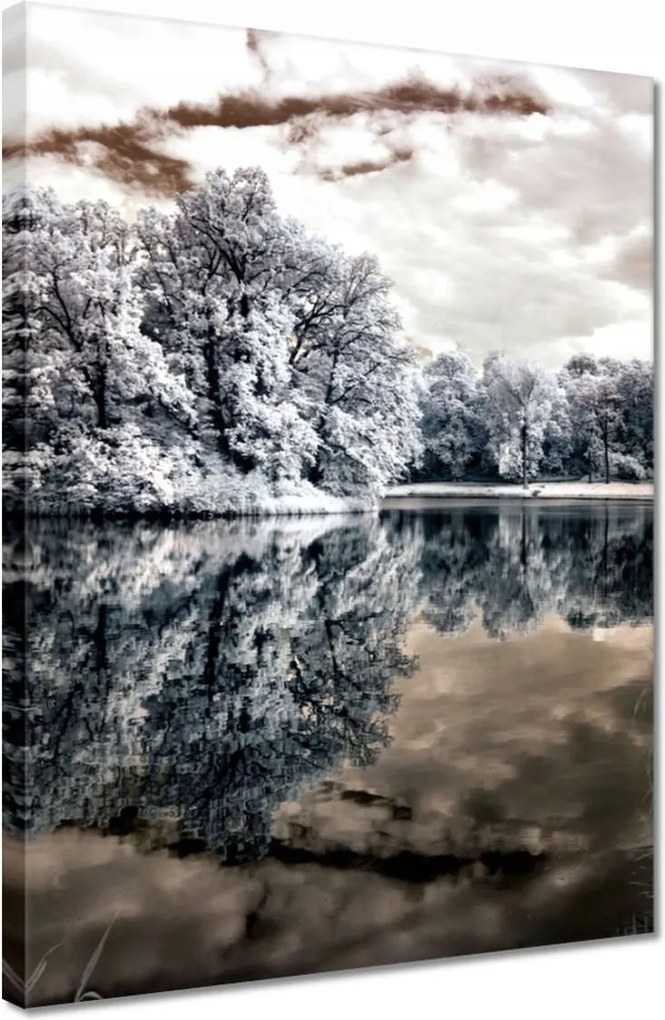 Vászonkép 30x40 Sziget a tavon