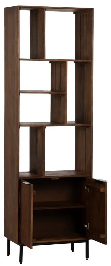 Barna mangófa könyvespolc 60x190x30 cm Sagara – Ixia